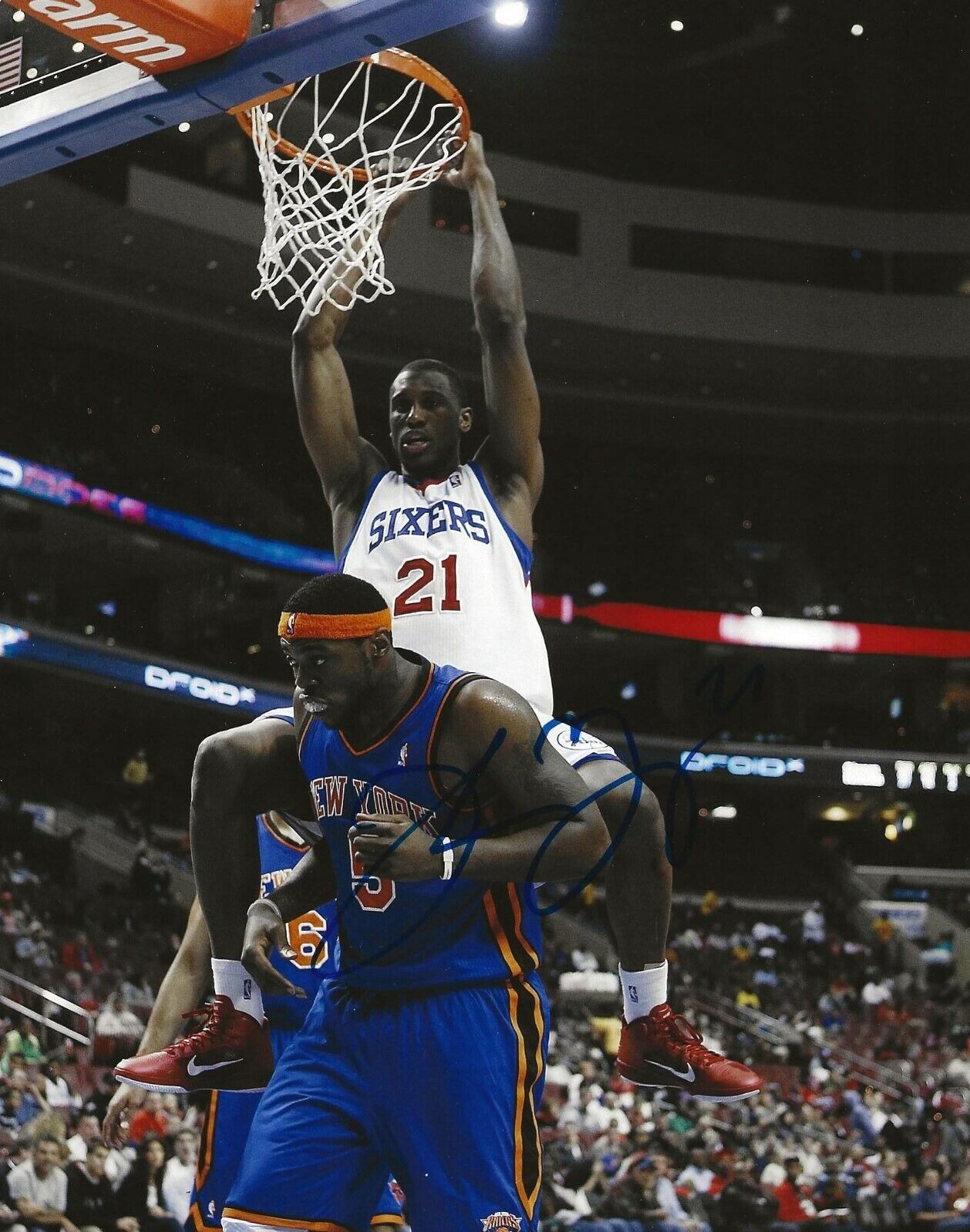 Thaddeus Young signed Philadelphia 76ers 8x10 Photo Poster painting autographed