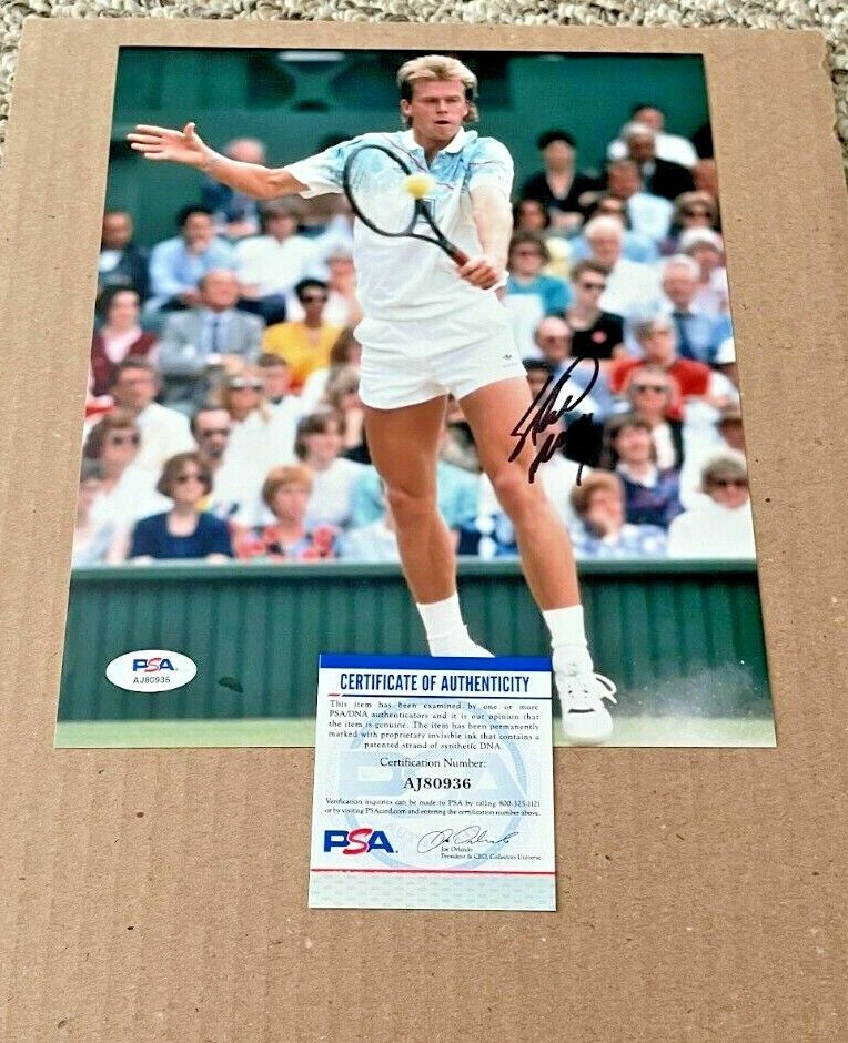 STEFAN EDBERG SIGNED TENNIS 8X10 Photo Poster painting PSA/DNA CERTIFIED WIMBLEDON #2