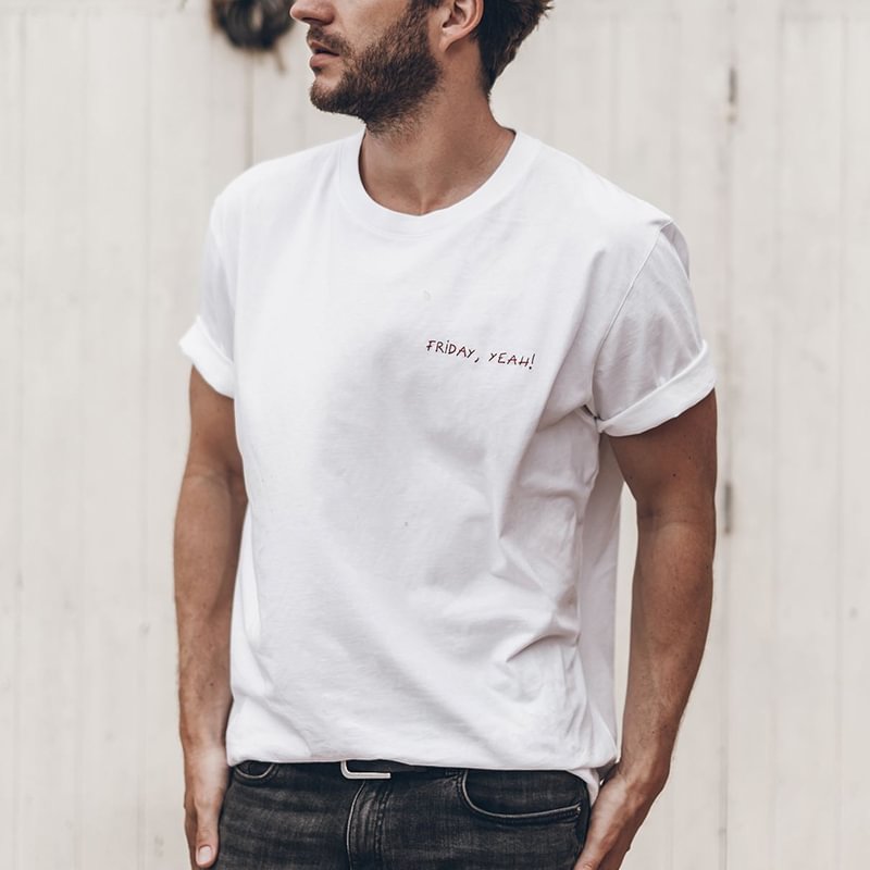 FRIDAY YEAH Mens Casual T-Shirt