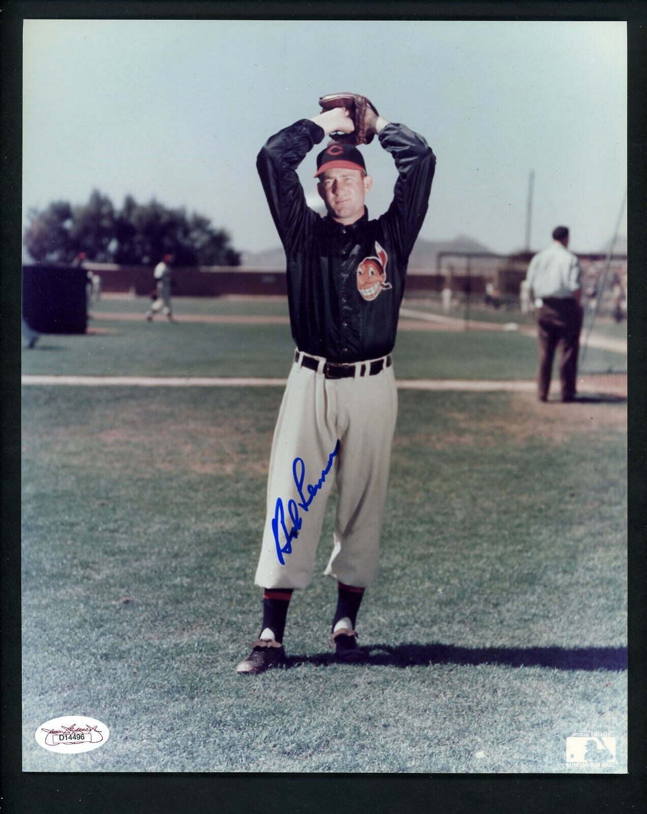 Bob Lemon Signed Autographed 8x10 Photo Poster painting with JSA authent sticker & card Indians