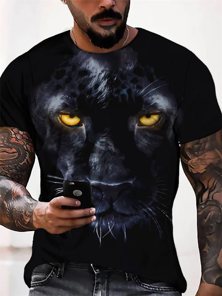 Men's Unisex T Shirt Tee Animal Graphic Prints Crew Neck Clothing Apparel 3D Print Outdoor Street Short Sleeve Print Sports Designer Casual Big and Tall