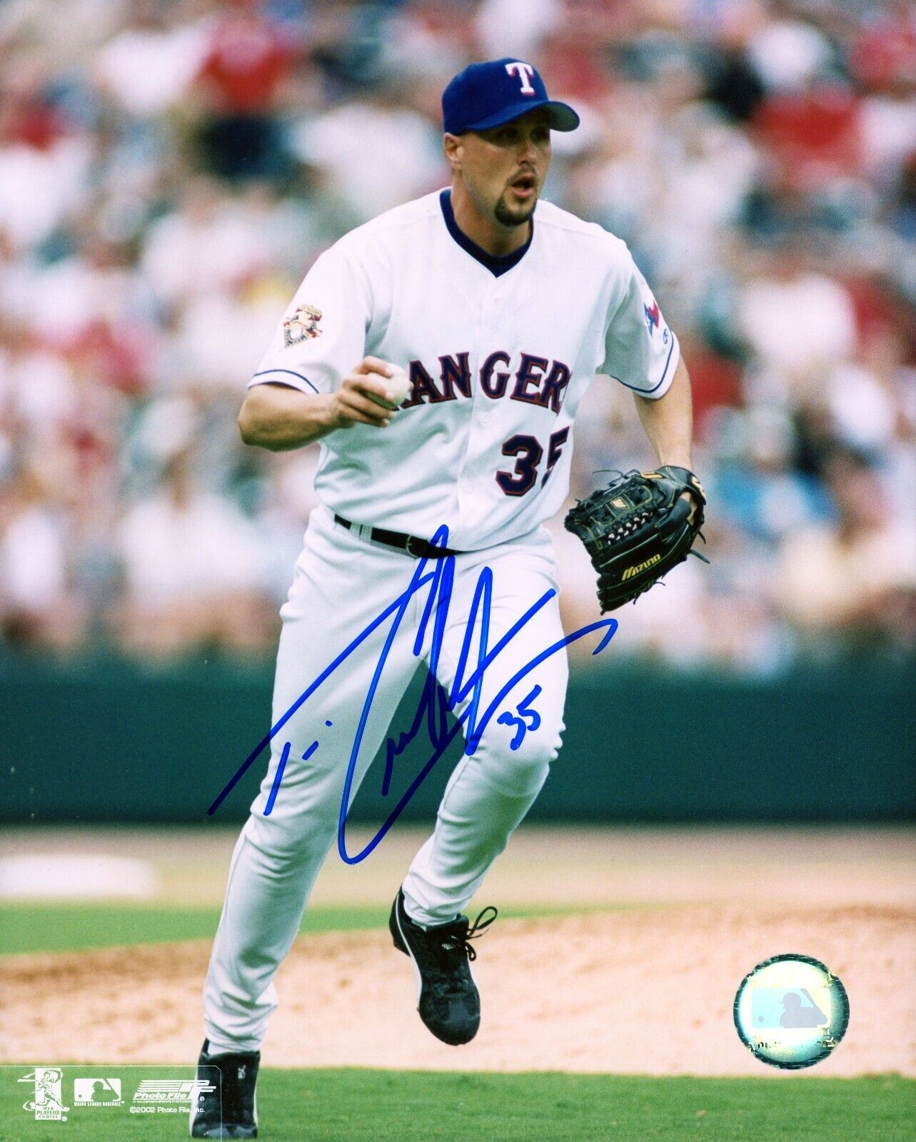 Tim Crabtree Autographed 8x10 Texas Rangers #4