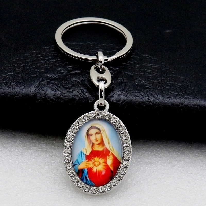 Vintage Style Human Alloy Bag Pendant Keychain