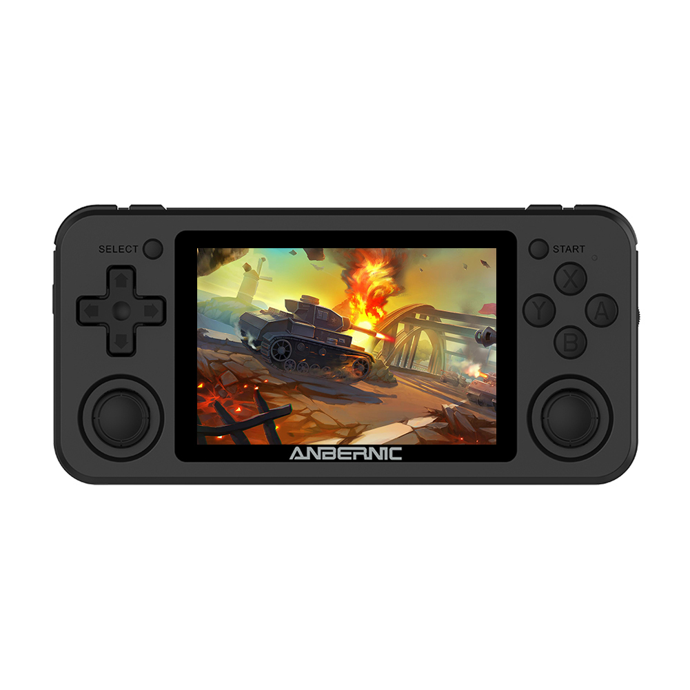 

Powkiddy RG351P 2500 Games Player Vibration Handheld Retro Game Console, Black, 501 Original