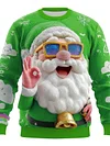 Unisex Santa Claus 3D Printed Casual Round Neck Sweatshirt Christmas Decoration Party