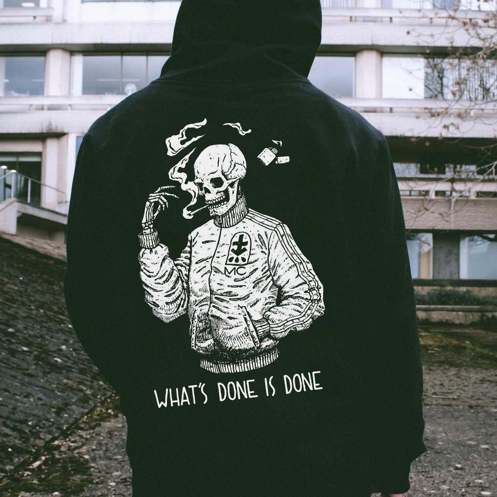 What's Done Is Done Printed Men's Casual Hoodie