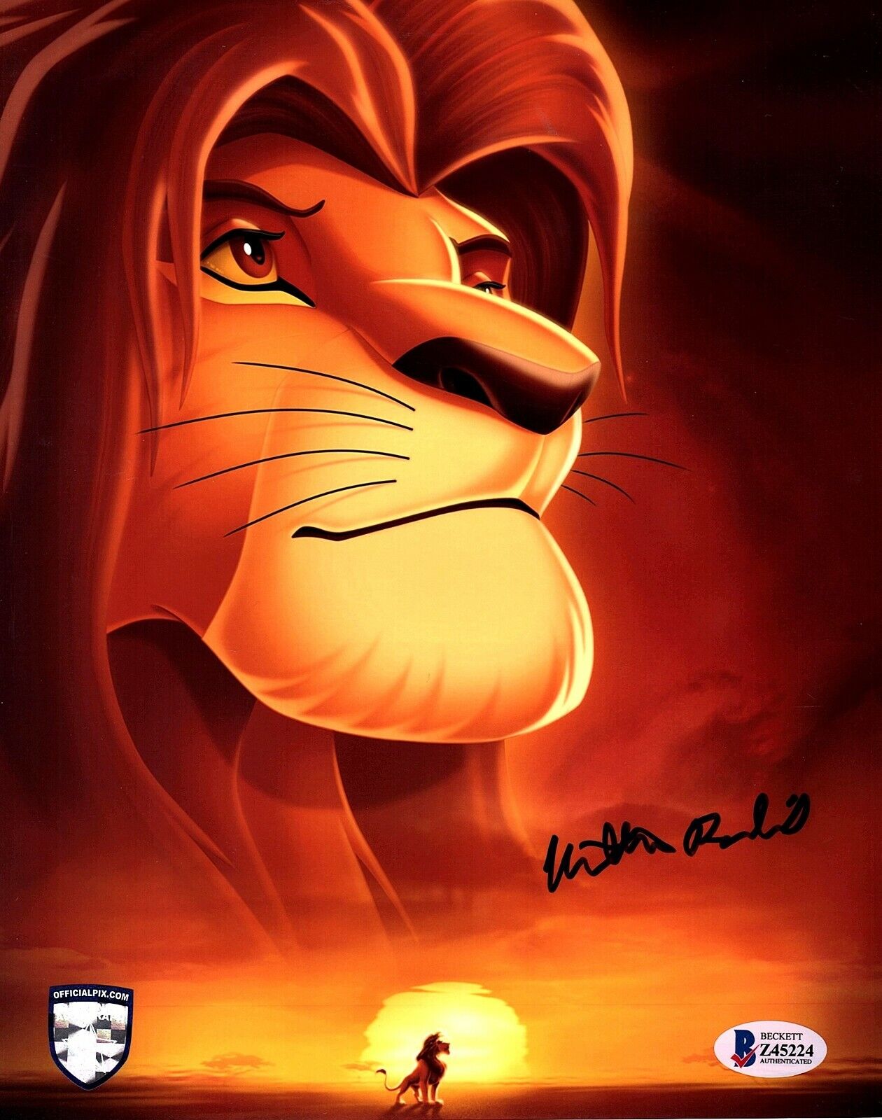 MATTHEW BRODERICK Signed Auto LION KING Simba