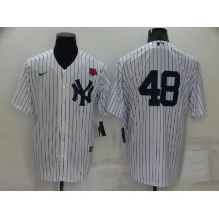 Men's New York Yankees #48 Anthony Rizzo White Cool Base Stitched Baseball Jersey EGQL