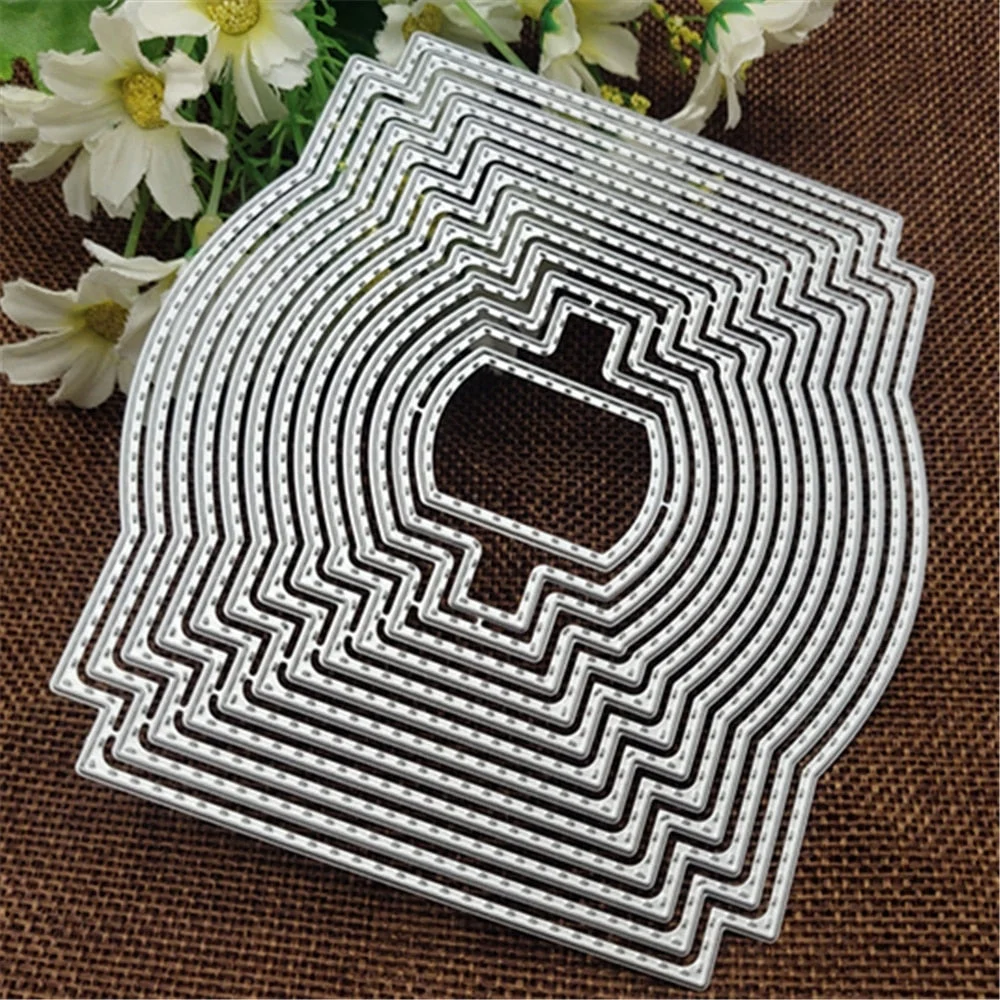 13pc nesting frame backgrounMetal Cutting Dies Stencils For DIY Scrapbooking Decorative Embossing Handcraft Die Cutting Template
