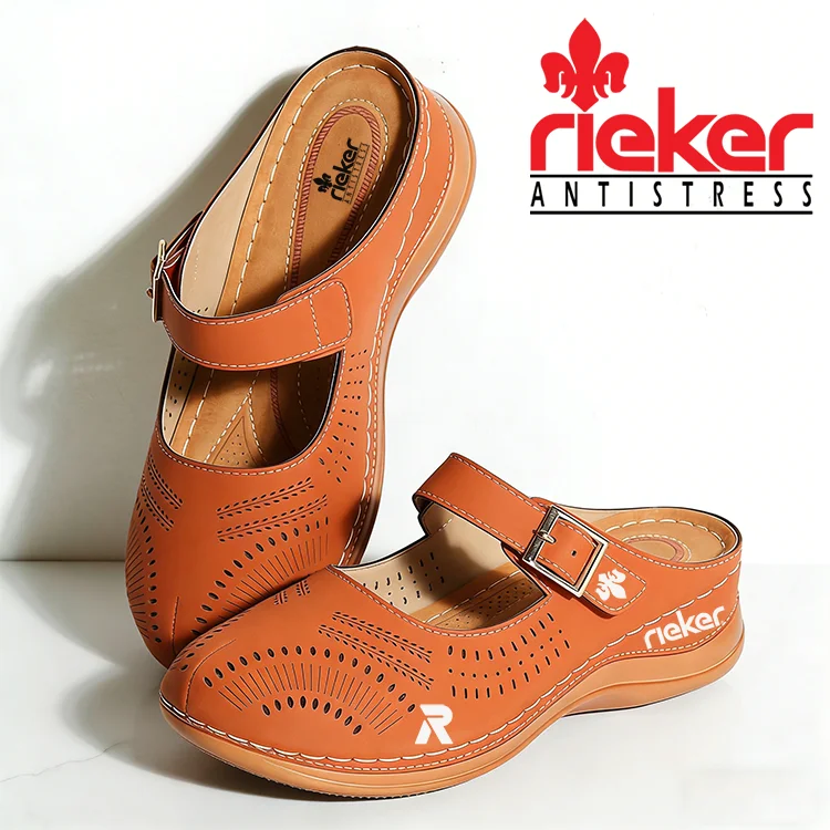 RIEKER&reg; Nowe damskie buty ortopedyczne na koturnie w stylu retro do masażu