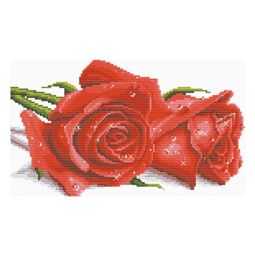 

Rose Lover - 11CT Stamped Cross Stitch - 41*27cm, 501 Original