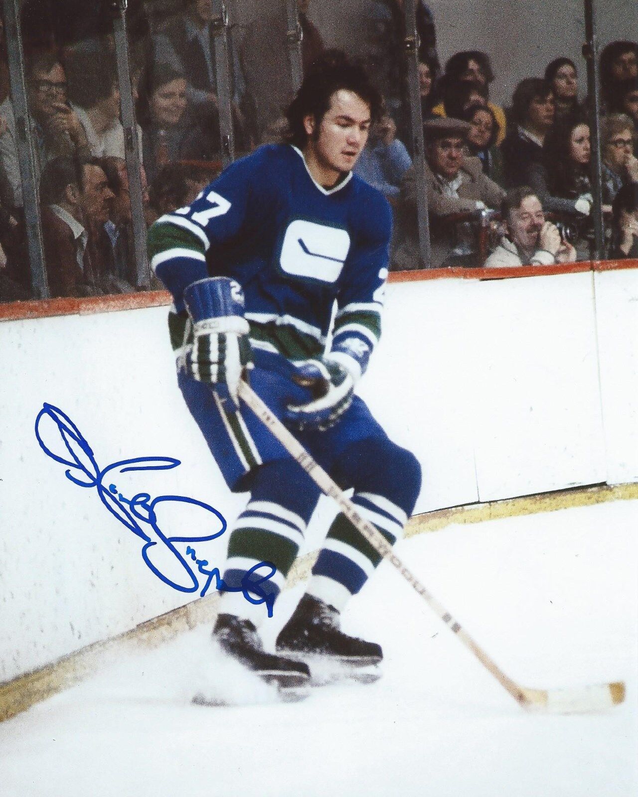 Harold Snepsts Signed 8×10 Photo Poster painting Vancouver Canucks Autographed COA B