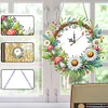 DIY Daisy Mushroom Diamond Clock Art Pendant Home Wall Decoration Crafts