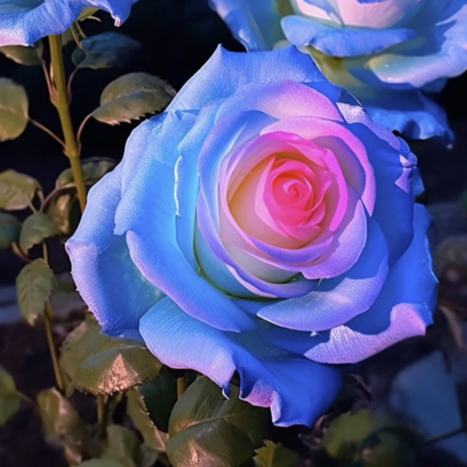 Rare Bag Blue Pink Rose Seeds Scented  Plants  Flowers
