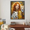 (40*50cm)Girl Lion - Full Round Drill Diamond Painting