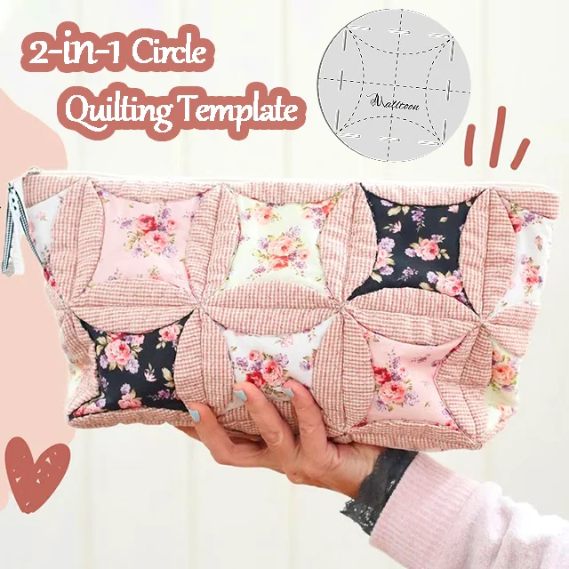 2-in-1 Circle Quilting Template - With Instructions