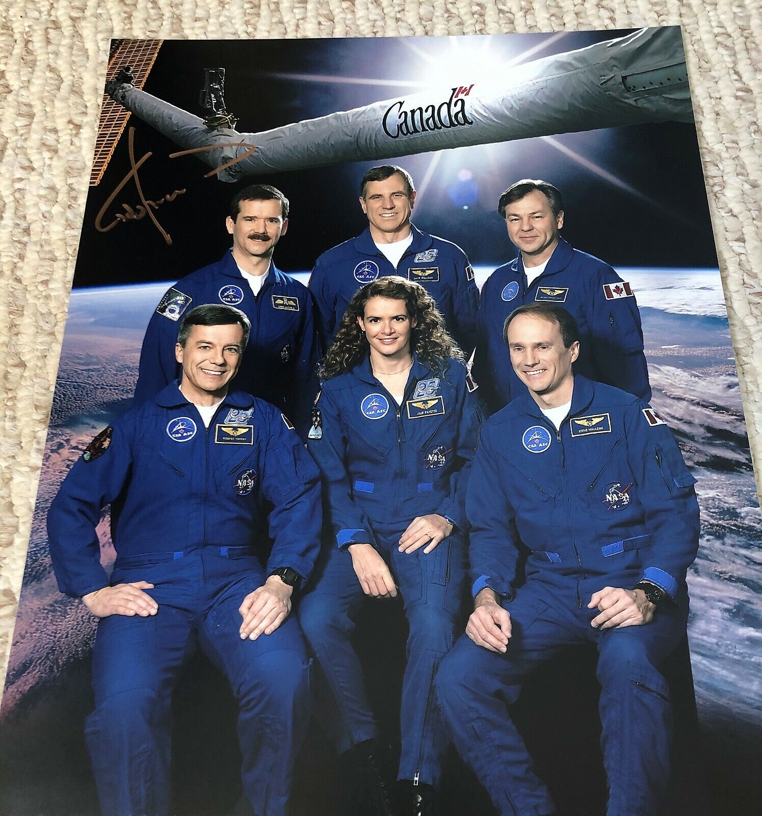 CHRIS HADFIELD SIGNED AUTOGRAPH ASTRONAUT NASA SPACE 11x14 Photo Poster painting PROOF #2