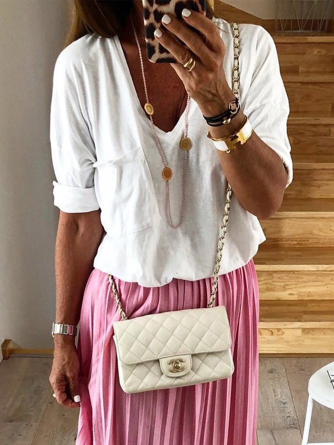 Plus Size Cotton Loose casual tops
