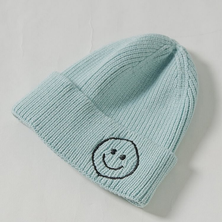 Baby/Toddler Smile Rolled Brim Knitted Beanie