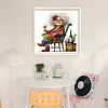 Lady Drinking Red Wine-11CT Stamped Cross Stitch 40*40cm/15.75*15.75in tapestrymarket