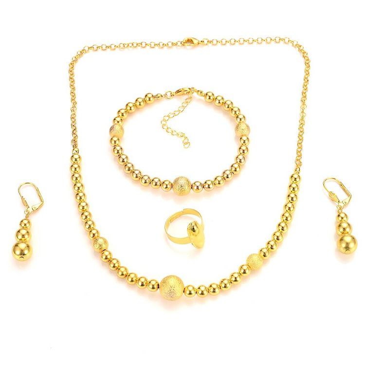 24K  Amazing african beads jewelry set chain women Nigerian wedding  jewelry sets