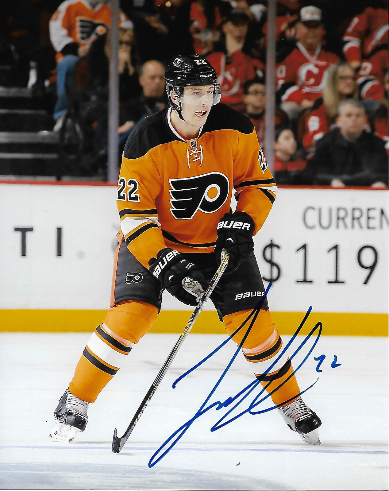 Philadelphia Flyers Luke Schenn Signed Autographed 8x10 NHl Photo Poster painting COA B