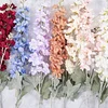 2 Stems Blue Purple Pink Flocking Delphinium Artificial Flower