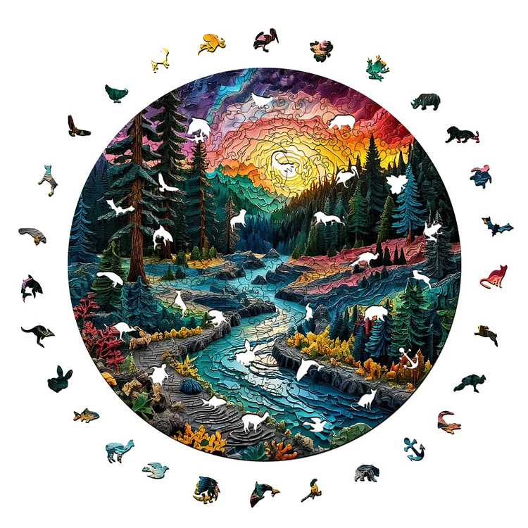 Forest River - Wooden Jigsaw Puzzle