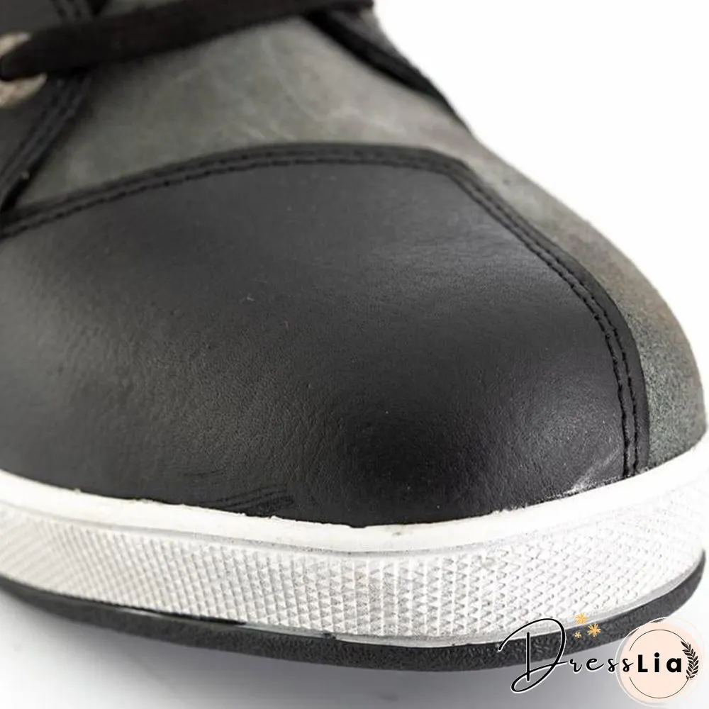 Retro casual motorcycle boots