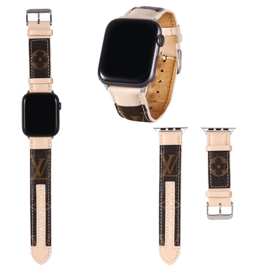 Colorblock Leather Apple Watch Band
