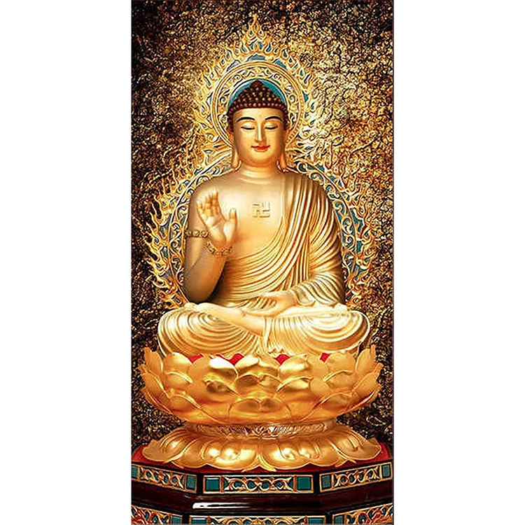 Buddha 45*85CM(Canvas) Full Round Drill Diamond Painting gbfke