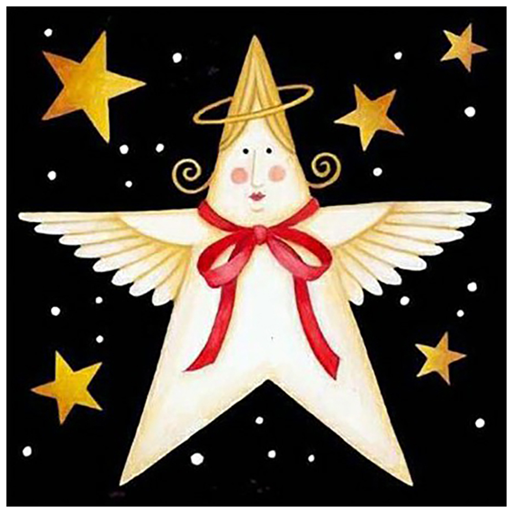 

30*30CM - Round Drill Diamond Painting - Star Angel, 501 Original