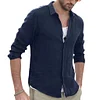 2023 Men's Retro Casual Cotton Linen Solid Color Shirt