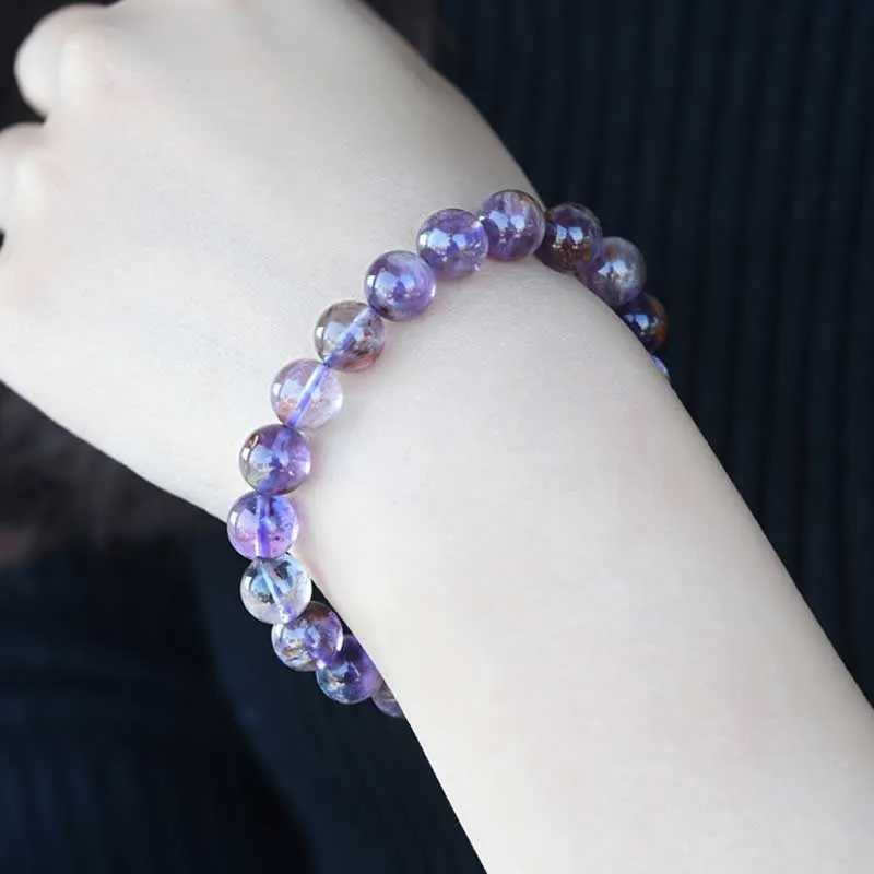 Natural Amethyst Crystal Luck Blessing Bracelet