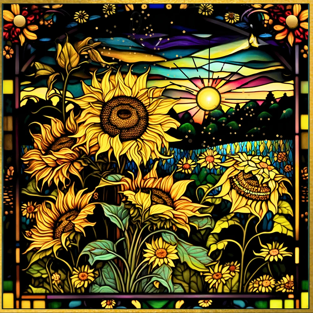 Diamond Painting - Full Round Drill - Sunflower(Canvas|30*30cm)