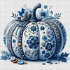 Blue And White Porcelain-Pumpkin-11CT Stamped Cross Stitch 40*40cm/15.75*15.75in