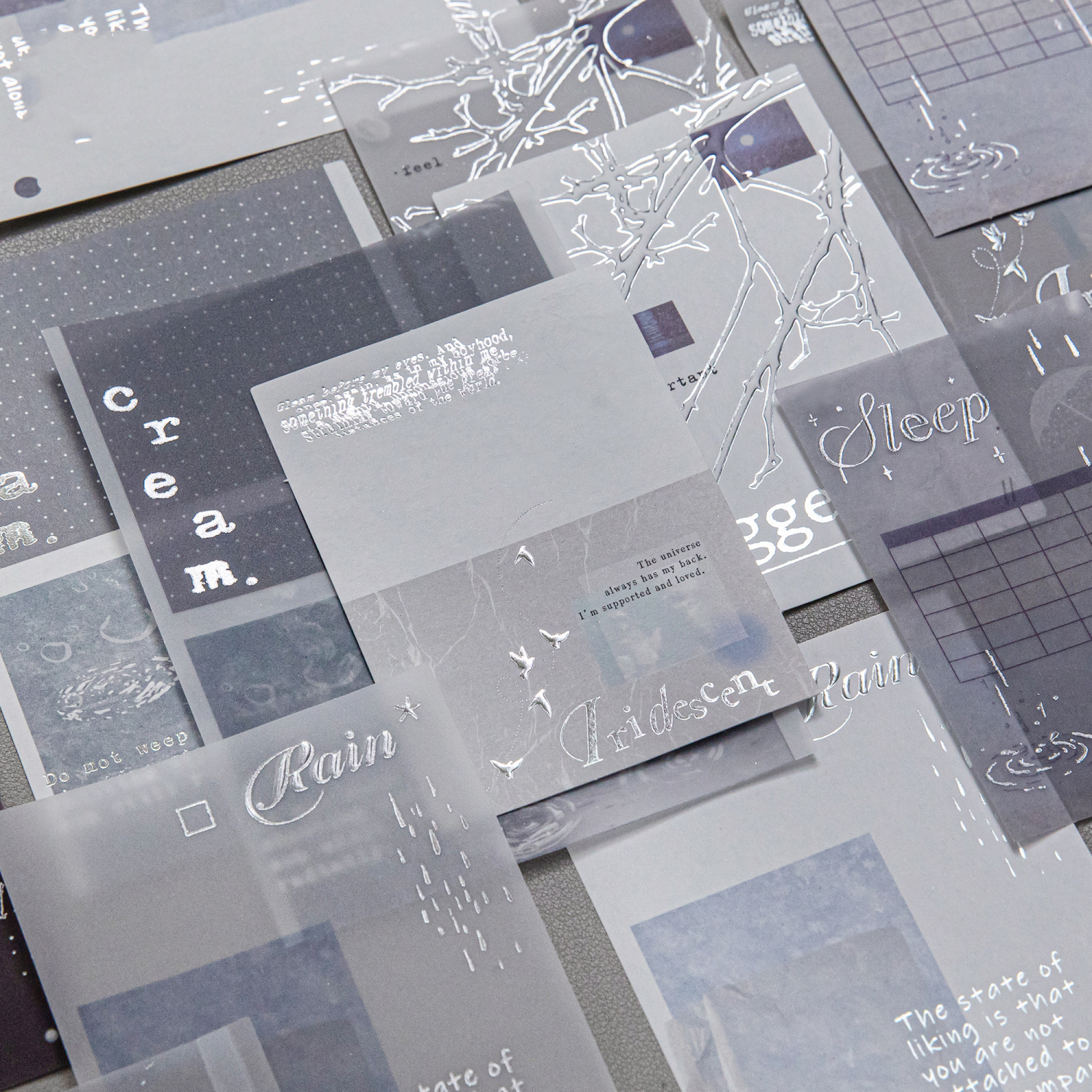 메모 패드 - 평범한 그림자 시리즈 빈티지 패턴 양각