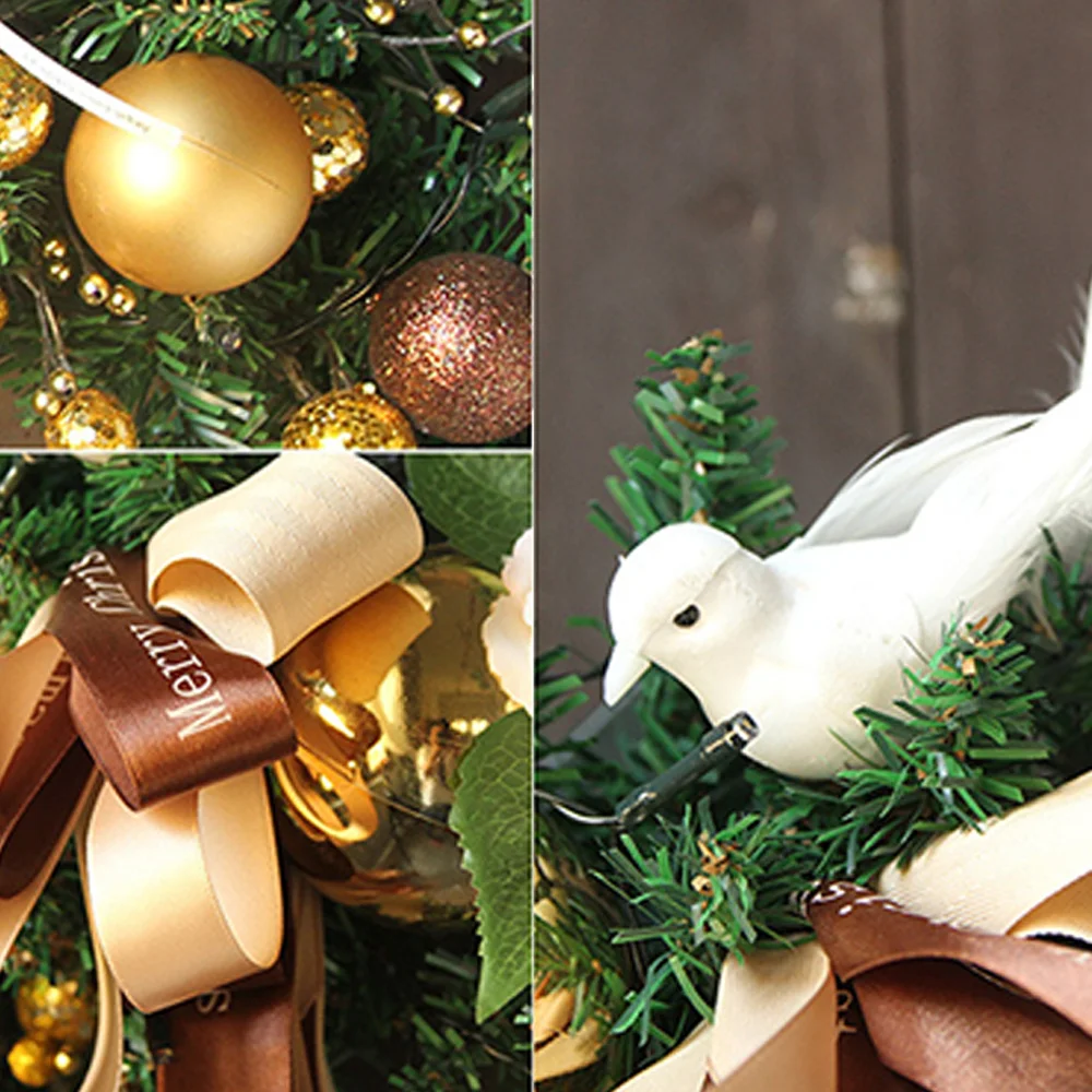 Christmas exquisite horn vine wall hanging home wreath decoration