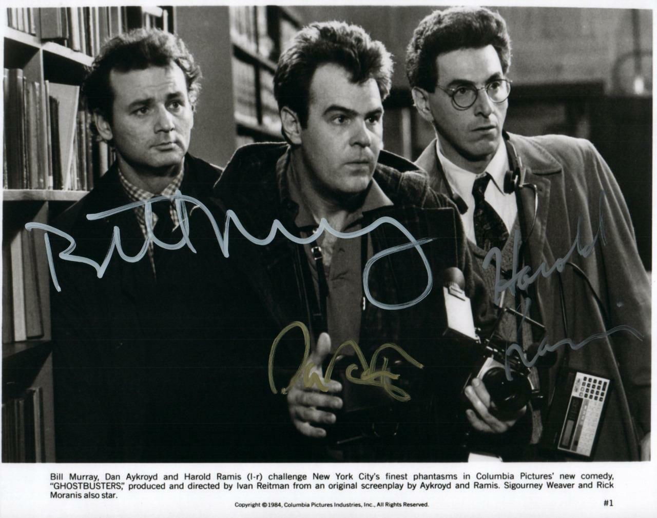 Bill Murray Harold Ramis Dan Aykroyd signed 8x10 Picture autographed Photo Poster painting COA