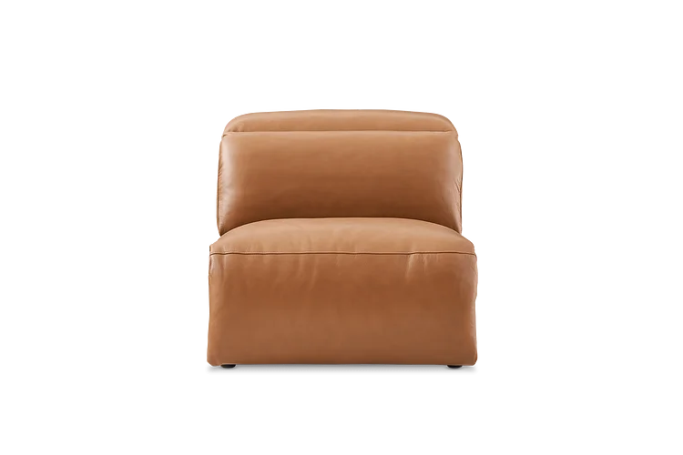 Jaron Leather Armless Sofa