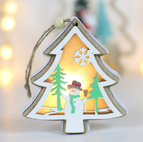 Christmas Decorations Luminous Wooden Ornament