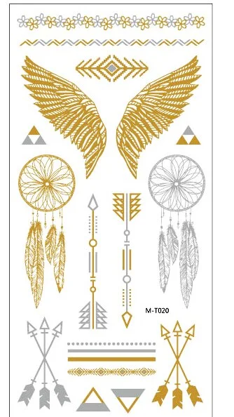 1sheet Indian Arabic body art women metallic temporary Mandala Flash Tattoos necklace sticker gold lace tatoo tatuagem maquiagem