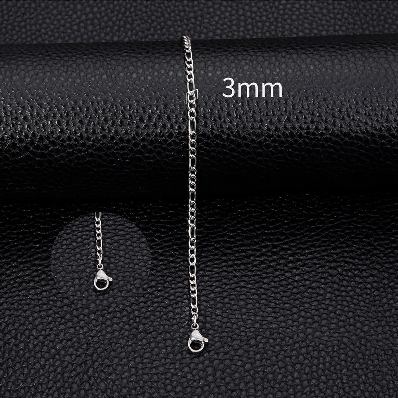 Hot Sale 3/5/7/9/11mm Classic NK3:1 Stainless Steel 18K Cuban Bracelet Unisex