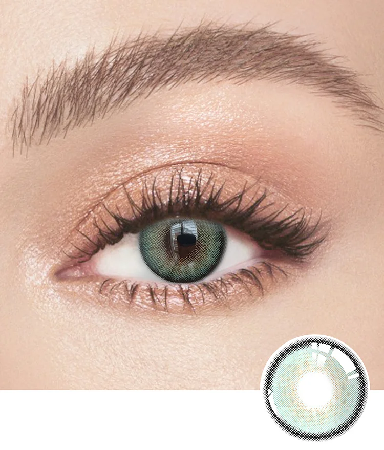 Mint Green Yearly Colored Contacts Non Prescription Colored Contacts Lenses Green  Contacts for Brown Eyes Green Eye Contacts NEBULALENS