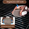 304 Stainless Steel Barbecue Grill Cleaning Brush with LED Light, Cordless, 350 RPM Motor, 360&deg; Cleaning, Suitable for Multiple Grills, Portable and Washable
