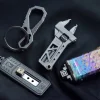 Titanium Alloy Mini Multi-Function Wrench, Adjustable Wrench With Hexagonal Head, EDC Keychain Screwdriver