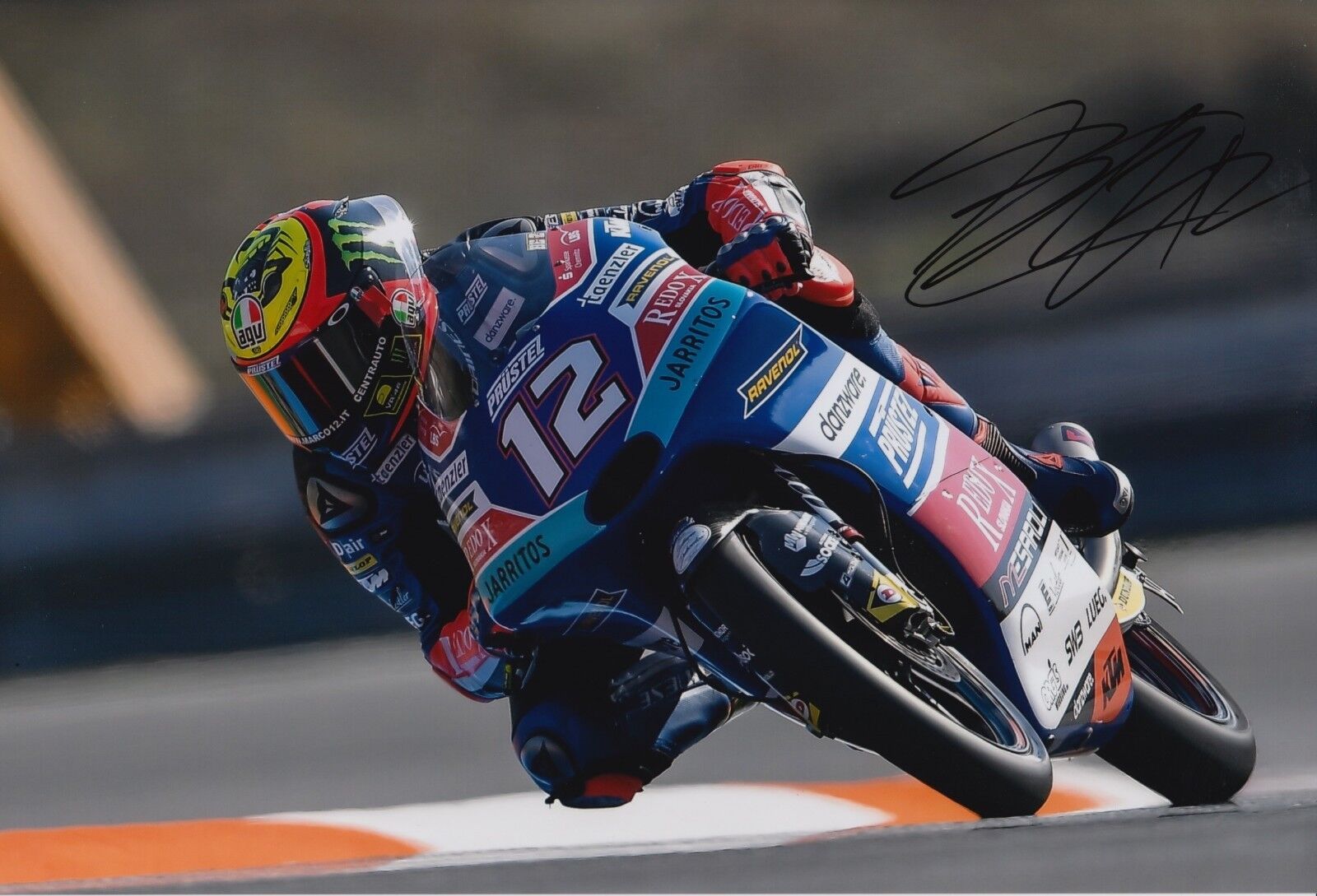 Marco Bezzecchi Hand Signed Redox KTM 12x8 Photo Poster painting 2018 MotoGP, Moto3 4.