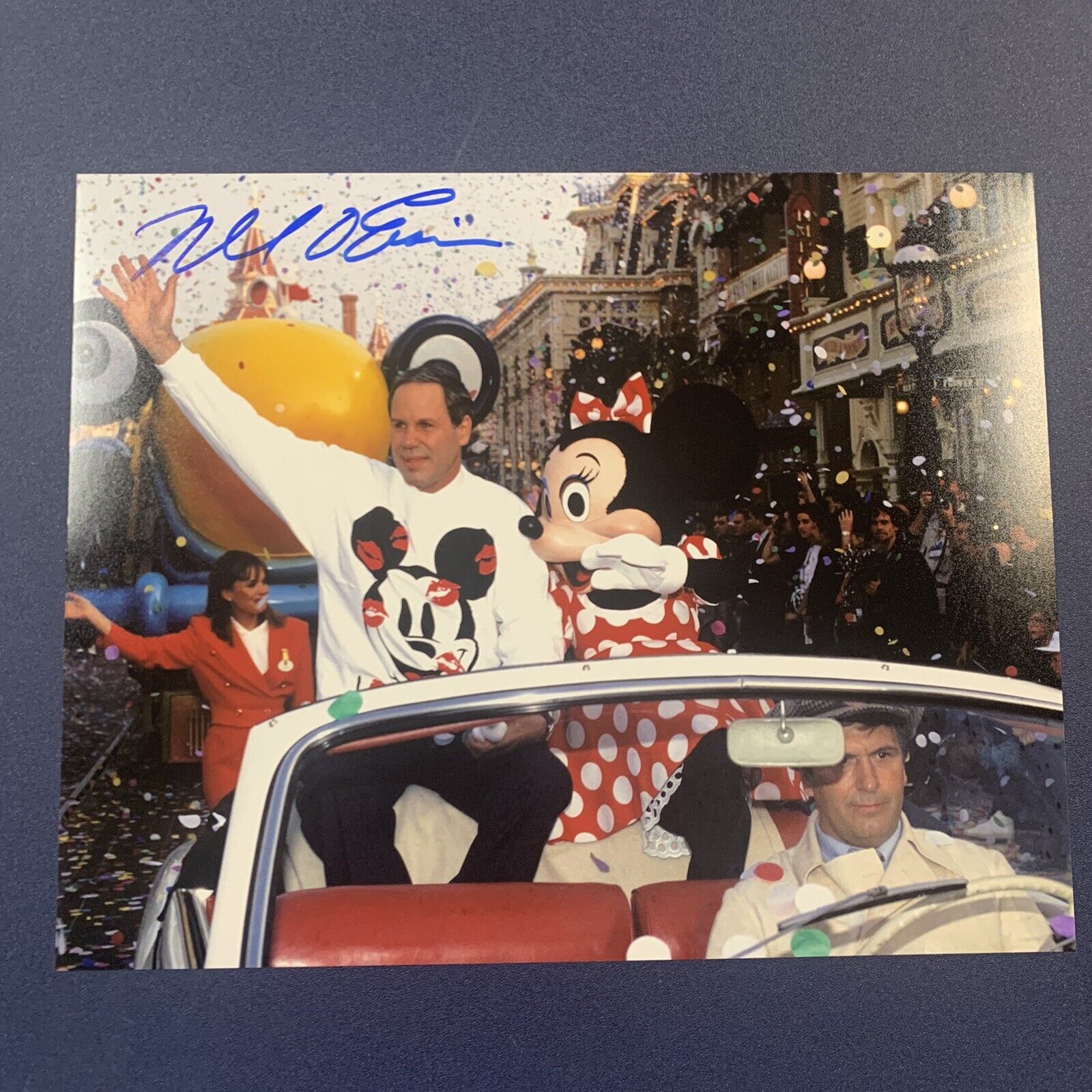 MICHAEL EISNER HAND SIGNED 8x10 Photo Poster painting FORMER DISNEY CEO AUTOGRAPHED RARE COA