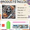 Diamond Painting - Partial Special Shaped Drill - Halloween Skeleton(Canvas|30*30cm)