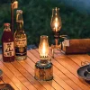 METAL OIL LAMP TRANSPARENT GLASS SMALL OIL LAMP SUITABLE FOR OUTDOOR CAMPING INDOOR HOME DECORATION ROOM OIL LAMP KEROSENE LAMP SUITABLE FOR TABLE DECORATION LIGHTING TABLE LAMP OIL LAMP